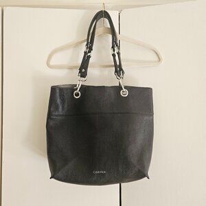 Calvin Klein Black Tote Shoulder Bag
